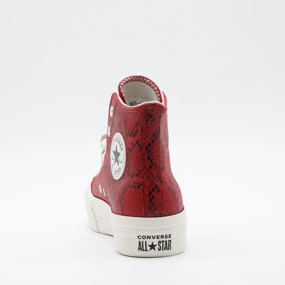 Converse Chuck‎ Taylor All Star Snakeskin Print Women's Shoes Red/Black Size 7.5 - Picture 4 of 11